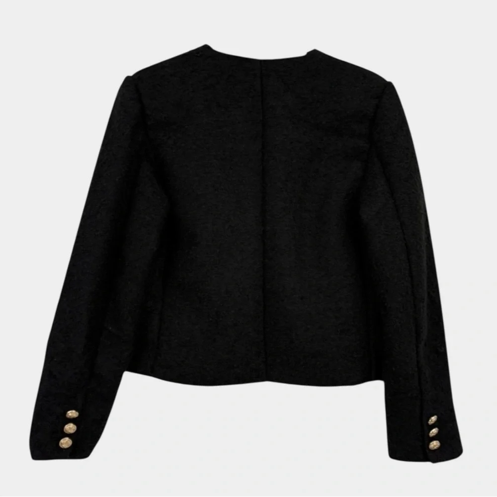 Universal Thread Tweed Button Front Jacket in Black Women's Size XS